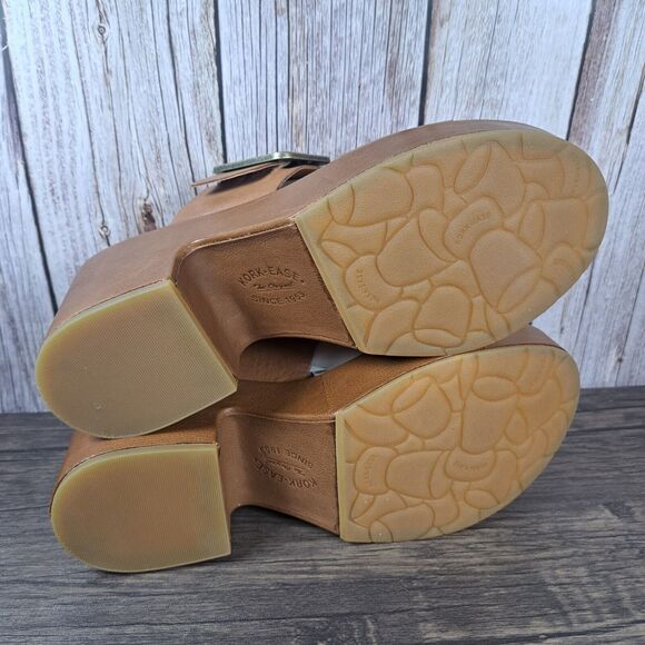 Kork-Ease Taige Leather Big Buckle Heeled Sandals Women's Sz 9 M Brown (VGC) - Picture 7 of 8